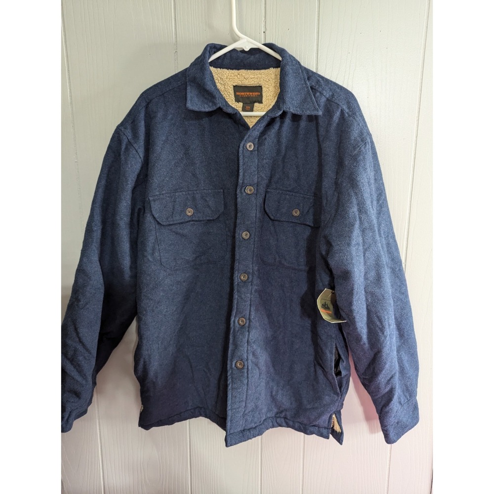 Vintage Northwest Territory Mens M blue Chamois Shirt jacket New with Kmart Tag